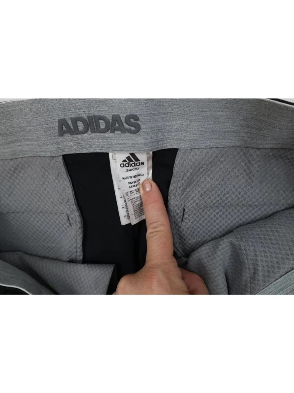 Vintage Y2K Adidas Golf Mens 34x30 Sun Faded Stretch Tech Knit Chino Pants Black